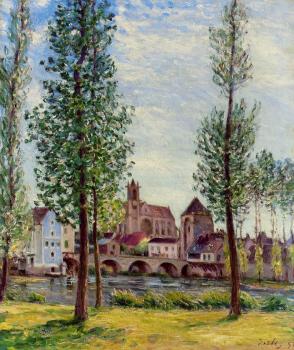 阿爾弗萊德 西斯萊 View of Moret-sur-Loing through the Trees 阿爾弗萊德 西斯萊 View of Moret-sur-Loing through the Trees